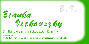 bianka vitkovszky business card